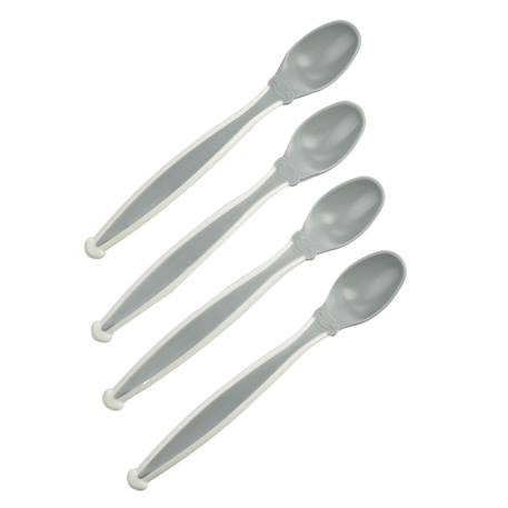 4 cuillères douces gris charme / blanc muguet Gris 3 - vertbaudet enfant 