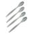 4 cuillères douces gris charme / blanc muguet Gris 3 - vertbaudet enfant 