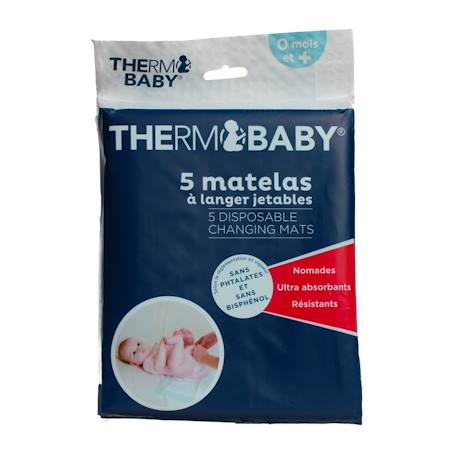 5 matelas à langer jetables thermobaby Blanc 5 - vertbaudet enfant 