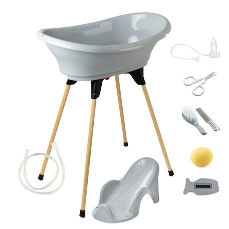 Pack bain vasco 9 en 1 gris charme Gris 1 - vertbaudet enfant 