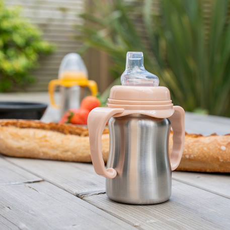 Tasse d'apprentissage inox Jaune mangue+Pêche+Vert cactus 8 - vertbaudet enfant 