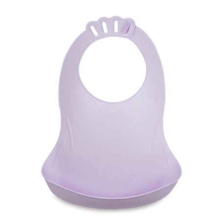 Bavoir bibou avec récupérateur Gris charme+Jaune citron+Lilas+Vert céladon 11 - vertbaudet enfant 
