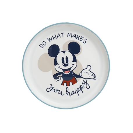 Grande assiette anti-derapante mickey collector Bleu 1 - vertbaudet enfant 
