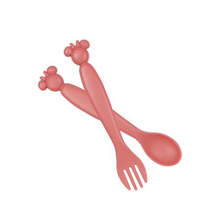 Set de 2 couverts silhouette minnie collector Rose 2 - vertbaudet enfant 