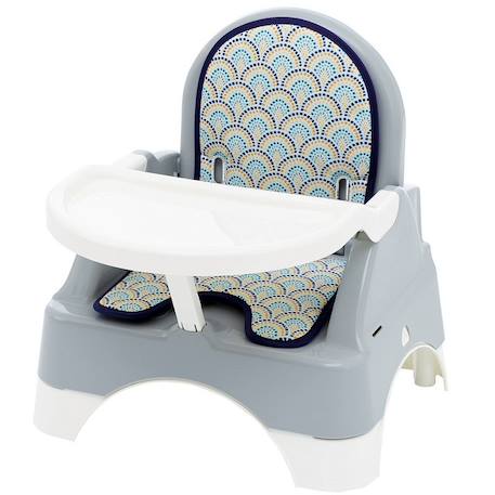 Rehausseur évolutif 3 en 1 edgar gris charme/ blanc muguet Gris 1 - vertbaudet enfant 