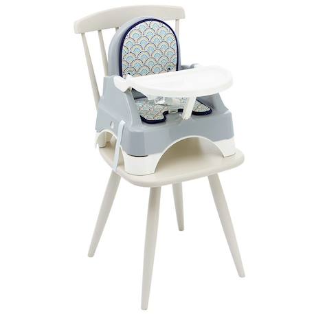 Rehausseur évolutif 3 en 1 edgar gris charme/ blanc muguet Gris 3 - vertbaudet enfant 