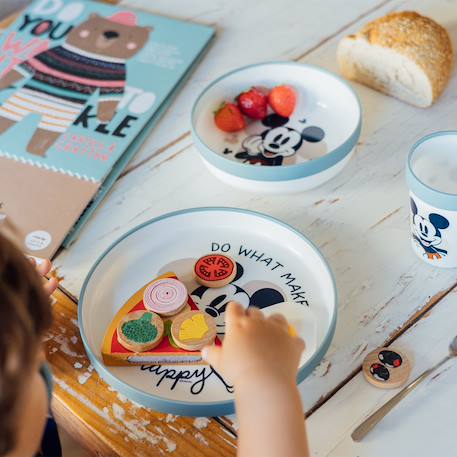 Grande assiette anti-derapante mickey collector Bleu 2 - vertbaudet enfant 
