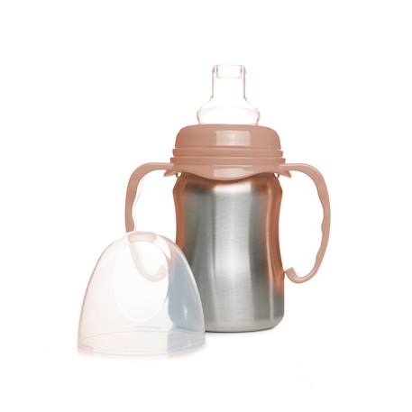 Tasse d'apprentissage inox Jaune mangue+Pêche+Vert cactus 10 - vertbaudet enfant 