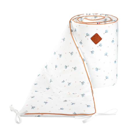 Tour de lit universel en gaze de coton Bleuet imprimé floral 1 - vertbaudet enfant 