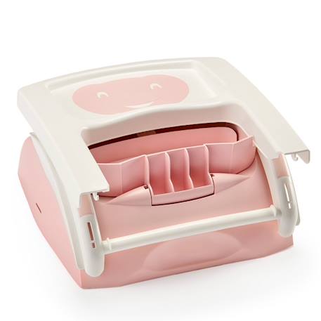 Rehausseur de chaise bébé évolutif 2 en 1 Ananas+Marron glacé+Rose poudré 13 - vertbaudet enfant 