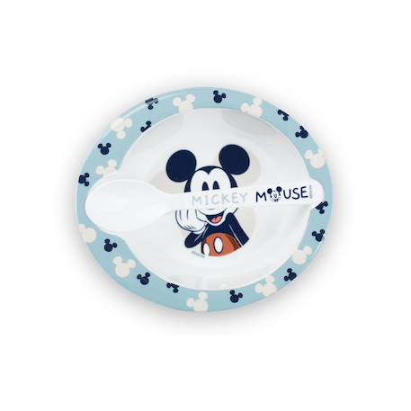 Set repas micro-onde bol + cuillere mickey collector Bleu 1 - vertbaudet enfant 