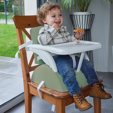 Rehausseur de chaise gusto 2 en 1 évolutif Vert 2 - vertbaudet enfant 