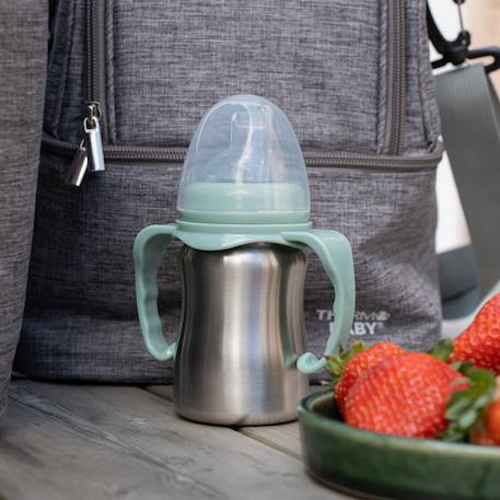 Tasse d'apprentissage inox Jaune mangue+Pêche+Vert cactus 14 - vertbaudet enfant 