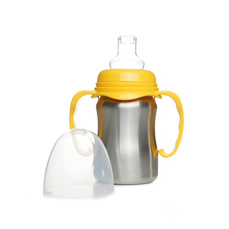 Tasse d'apprentissage inox Jaune mangue+Pêche+Vert cactus 4 - vertbaudet enfant 