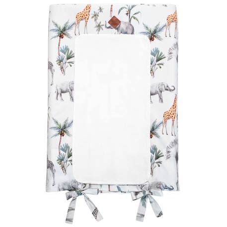 Housse de matelas à langer + tapis de change safari Safari, vert, gris, blanc 1 - vertbaudet enfant 