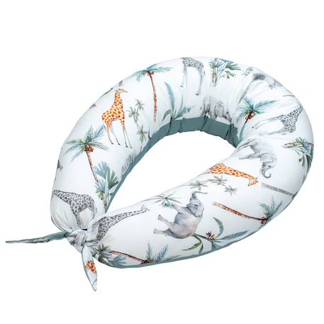Coussin de maternité et d'allaitement + housse safari Safari, vert, gris, blanc 1 - vertbaudet enfant 