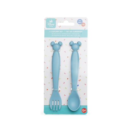 Set de 2 couverts silhouette mickey collector Bleu 3 - vertbaudet enfant 