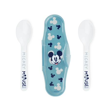 Set 2 cuilleres avec boitier de transport mickey collector Bleu 1 - vertbaudet enfant 