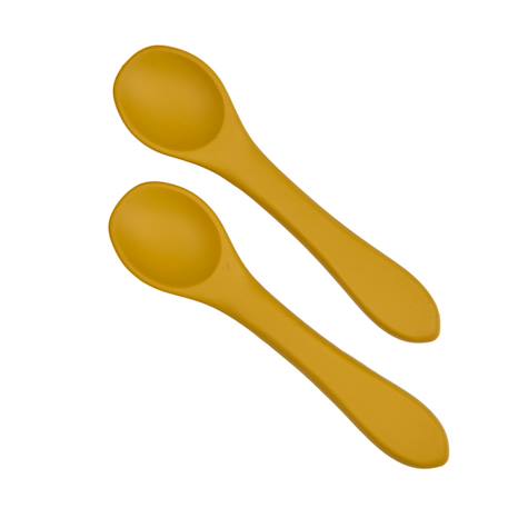 Lot de 2 cuillères silicone Jaune miel+Vert cactus 1 - vertbaudet enfant 
