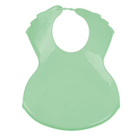 Bavoir semi-rigide avec récupérateur Émeraude+Fleur bleue+Gris charme+Marron glacé+Rose poudré+Vert céladon 31 - vertbaudet enfant 