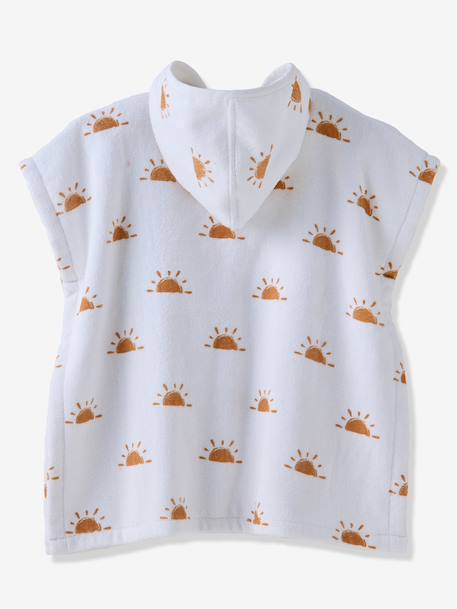 Poncho de bain / plage bébé personnalisable, avec coton recyclé blanc imprimé+rose imprimé 3 - vertbaudet enfant 