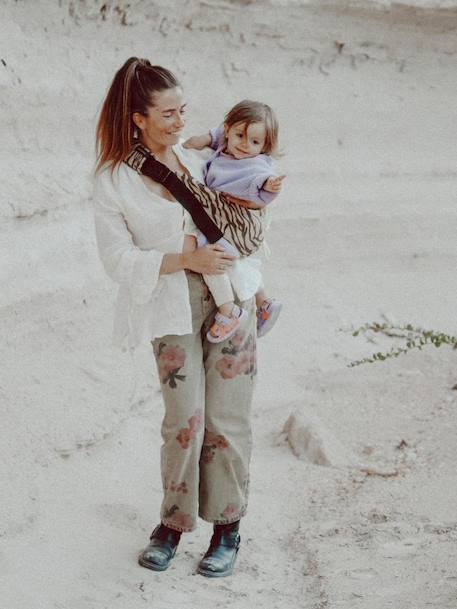 Porte-bébé et enfant 9 mois - 4 ans gris imprimé+marron imprimé+noir imprimé 12 - vertbaudet enfant 