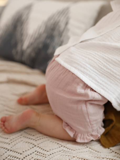 Lot de 2 shorts naissance 1 uni + 1 imprimé rose 2 - vertbaudet enfant 