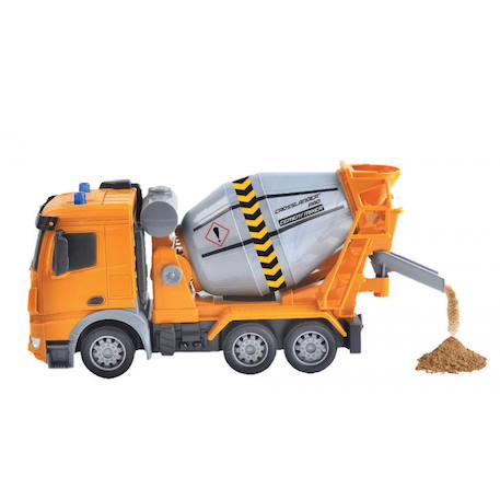 Camion toupie télécommandé Crosslander pro malaxeur de chantier, effets lumineux Jaune 3 - vertbaudet enfant 