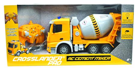 Camion toupie télécommandé Crosslander pro malaxeur de chantier, effets lumineux Jaune 6 - vertbaudet enfant 