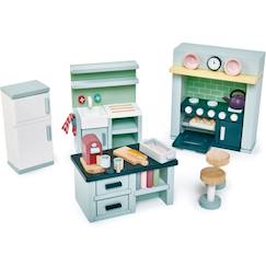 Mobilier pour poupée cuisine en bois  - vertbaudet enfant