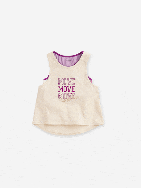 Lot débardeur + brassière sport fille écru 1 - vertbaudet enfant 