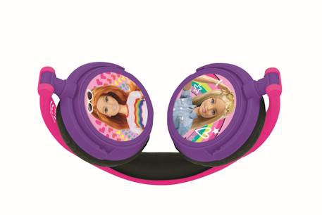 Casque stéréo filaire pliable barbie avec limitation de volume d'écoute MULTICOLORE 2 - vertbaudet enfant 
