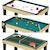Table de jeux 10 en 1 - baby-foot - billard - ping pong - hockey - bowling - cartes - structure bois - accessoires inclus Noir 2 - vertbaudet enfant 