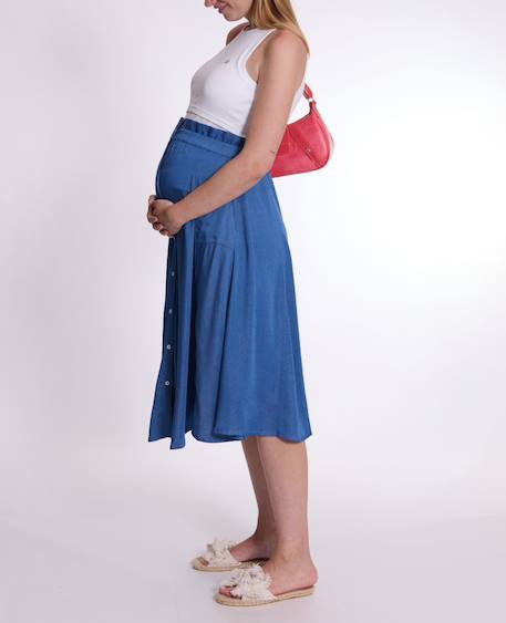 Jupe à godets dallas Mid blue 2 - vertbaudet enfant 