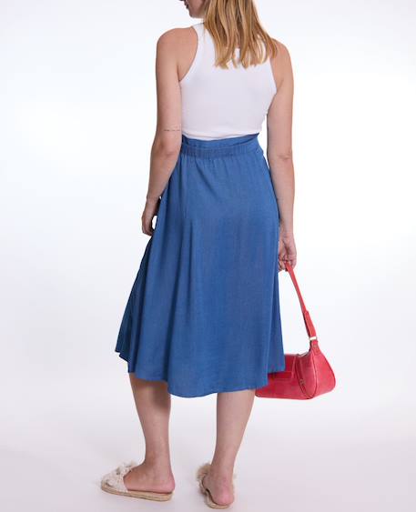 Jupe à godets dallas Mid blue 3 - vertbaudet enfant 