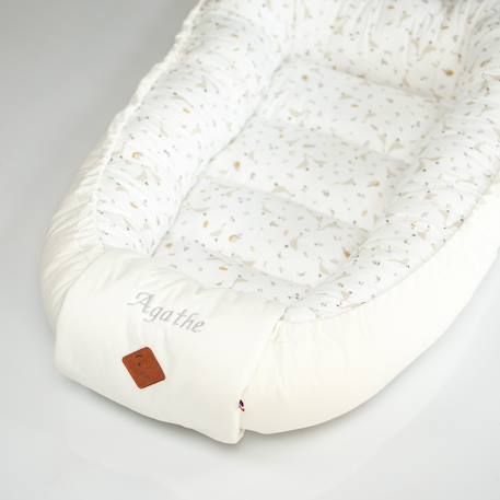 Cocon bébé matelassé nid réducteur de lit Écru+Safari, vert, gris, blanc+Sidonia, beige, écru, blanc+Stella, imprimé étoiles blanc, gris 18 - vertbaudet enfant 
