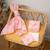 Lingettes bébé lavables 8 pièces Rosella imprimé floral, rose 2 - vertbaudet enfant 