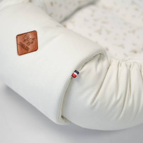 Cocon bébé matelassé nid réducteur de lit Écru+Safari, vert, gris, blanc+Sidonia, beige, écru, blanc+Stella, imprimé étoiles blanc, gris 17 - vertbaudet enfant 