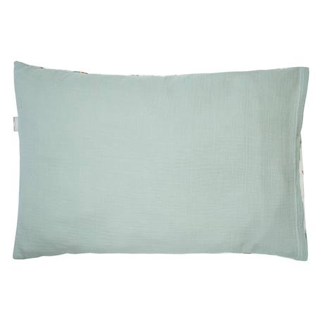Taie d'oreiller en coton réversible safari Safari, vert, gris, blanc 4 - vertbaudet enfant 