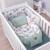 Tour de lit déhoussable et réversible safari Safari, vert, gris, blanc 4 - vertbaudet enfant 