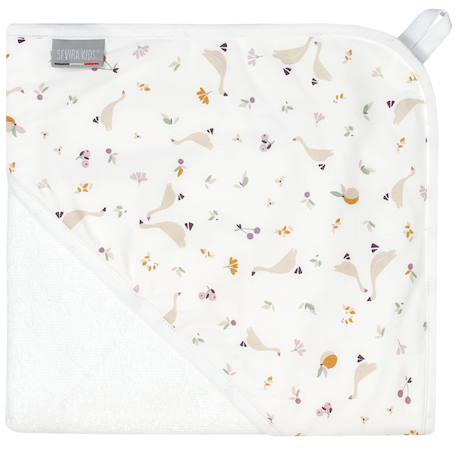 Ma première cape de bain en coton et bambou sidonia Sidonia, beige, écru, blanc 1 - vertbaudet enfant 