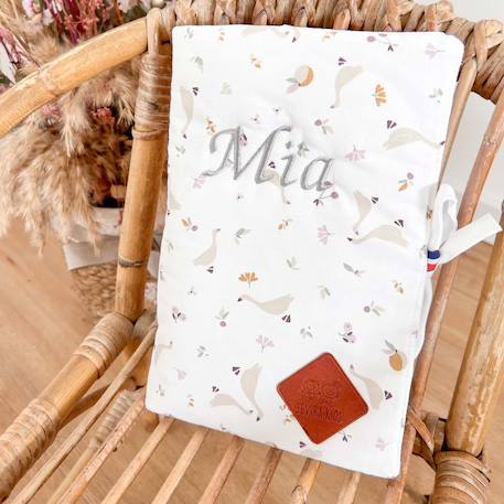 Protège carnet de santé bébé en coton sidonia Sidonia, beige, écru, blanc 2 - vertbaudet enfant 