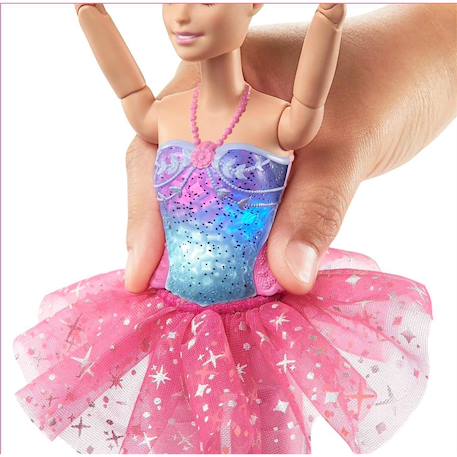Barbie poupée mannequin dreamtopia ballerine lumières scintillantes Rose 4 - vertbaudet enfant 