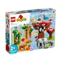 Jouet-Jeux d'imagination-Jeux de construction-Duplo animaux sauvages d'asie 10974