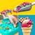 Play-doh coffret mes glaces arc-en-ciel avec pâte à modeler Multicolore 6 - vertbaudet enfant 