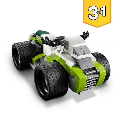 Creator 3 en 1 - le camion-fusée 31103 Vert 4 - vertbaudet enfant 