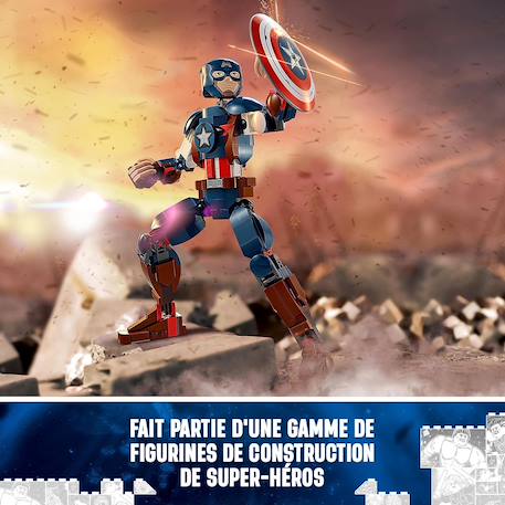 Marvel figurine de captain america 76258 Multicolore 6 - vertbaudet enfant 