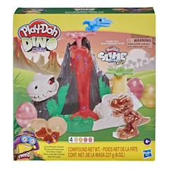Jouet-Activités artistiques et musicales-Play doh dino crew l'île aux dino avec pâte à modeler hydroglitz