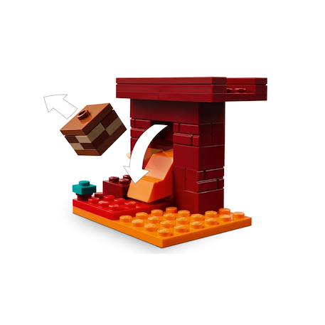 La bataille de la lave du nether 21266 Lego Minecraft Multicolore 4 - vertbaudet enfant 