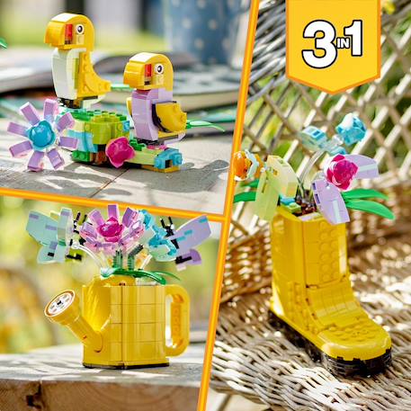 Lego creator - les fleurs dans l'arrosoir - 31149 Multicolore 5 - vertbaudet enfant 